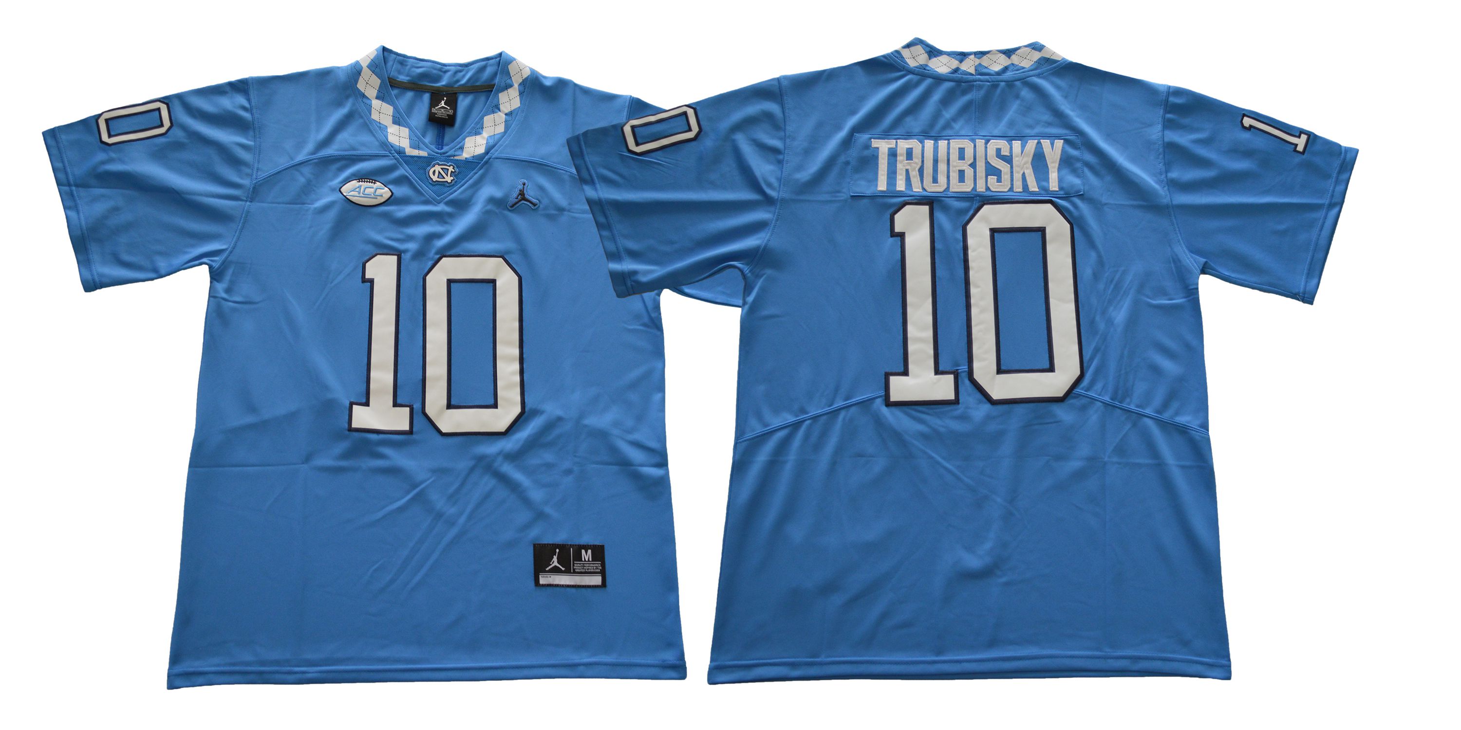 Men North Carolina Tar Heels 10 Trubisky Blue NCAA Jerseys